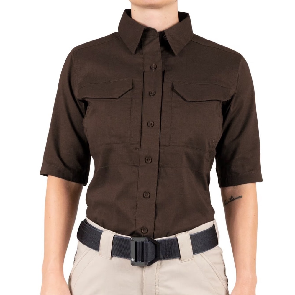Magellan Outdoors Short Sleeved Brown Shirt